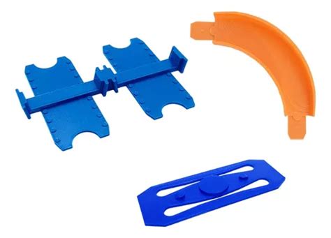 Kit P Pistas Hot Wheels 4 Curvas 6 Conectores 2 Duplos Parcelamento Sem Juros