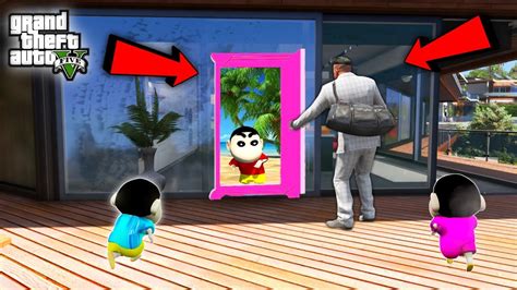 Gta Franklin Shinchan Found Magic Door Near Franklin House In Gta