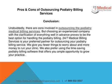 Ppt Pros Cons Of Outsourcing Podiatry Billing Services Powerpoint