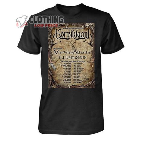 Korpiklaani North American Tour 2024 Merch, Korpiklaani Tour 2024 With Visions Of Atlantis T ...