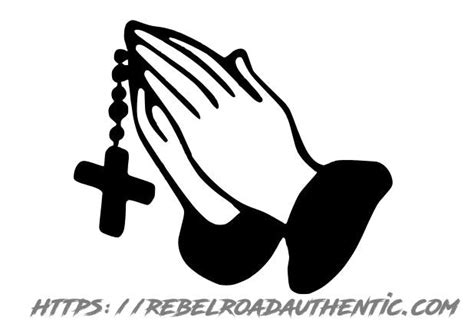 Praying Hands Vinyl Decal – Rebel rd auth