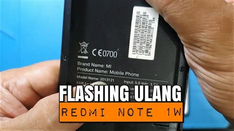 CARA FLASHING REDMI NOTE 1W MTK FLASHTOOL YouTube