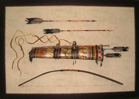 Antique Quiver And Bow And Arrows Hunting Arrows Archery Artwork