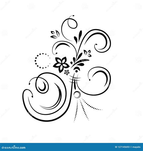 Flourish design element stock vector. Illustration of flourish - 127145693