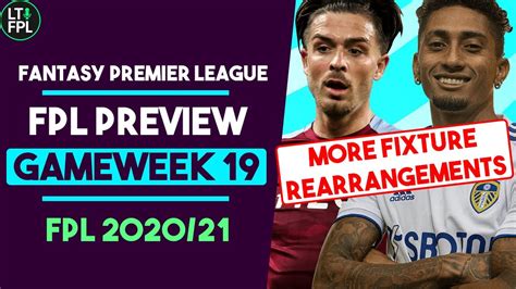 Fpl Gameweek 19 Preview Villa Double Gameweek Announced Fantasy