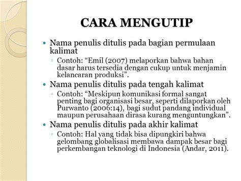 Contoh Contoh Mengutip Dari Jurnal Untuk Skripsi Terbaru Gratisjurnal