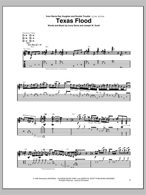 Texas Flood By Stevie Ray Vaughan Guitar Tab Guitar Instructor