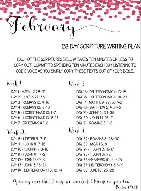 February Day Scripture Writing Plan For Leap Year Choose Your Own