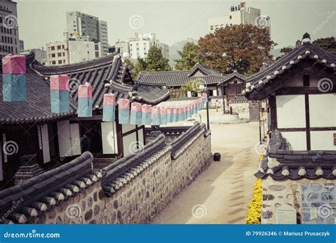 Korea Old House At Namsangol Hanok Village In Seoul South Korea