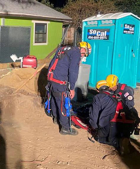 Blind Dog Rescued From Hole At California Construction Site