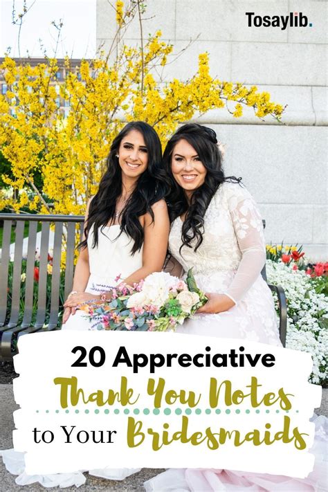 20 Thank You Notes To Your Bridesmaids Bridesmaid Thank You Notes