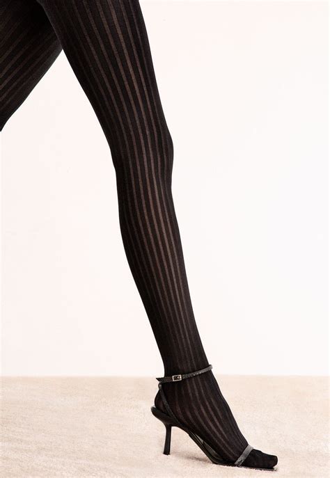 Belvedere Vertical Stripes Patterned Opaque Tights By Fiore Opaque