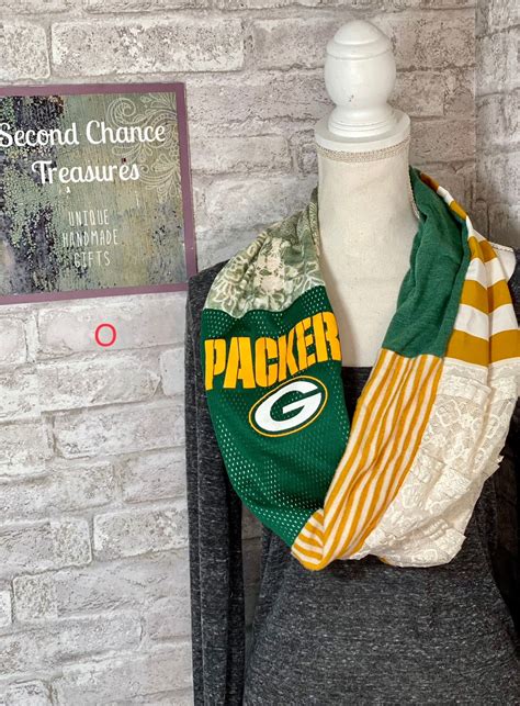 Green Bay Packers Upcycled T Shirt Infinity Scarf Etsy