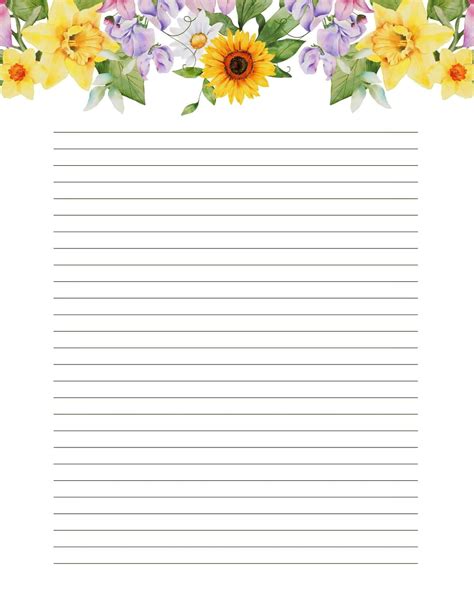 Free Printable Spring Stationery Healthy And Lovin It