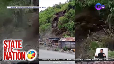 Pamilya Apektado Ng Landslide Sa Rodriguez Rizal Sona Youtube