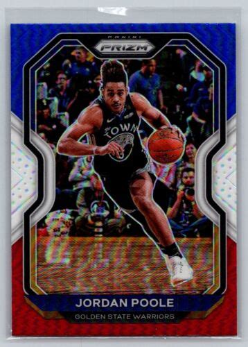 Panini Prizm Jordan Poole Red White Blue Prizm Ebay