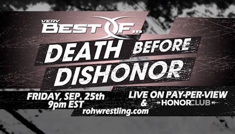 Full Lineup Revealed For Roh Very Best Of Death Before Dishonor Ppv