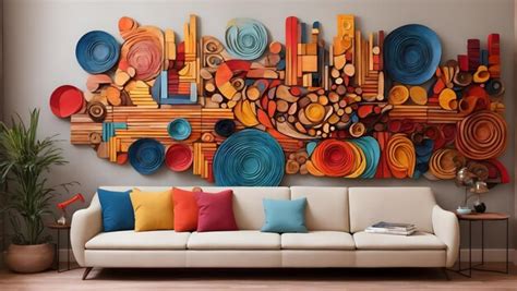 Premium AI Image | Creative modern living room interior wall art Ai ...