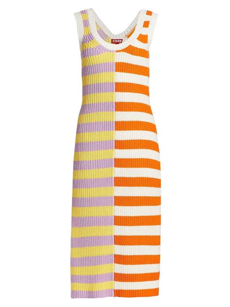 Buy Staud Wo Seashore Tank Dress Capri Stripe Multi At 70 Off