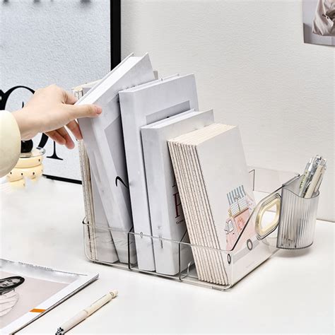 Naittoop Clearance Book Stand File Rack Acrylic Dormitory Desktop