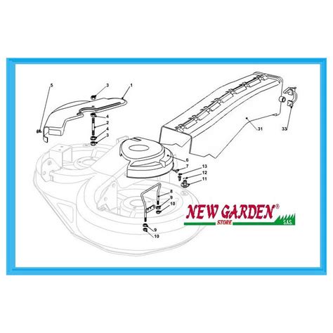 Exploded View Of Lawn Tractor Shroud Shrouds 92cm PG 135HD CASTELGA