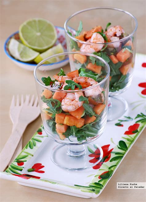 Ensalada De Langostinos R Cula Papaya Receta De Cocina F Cil