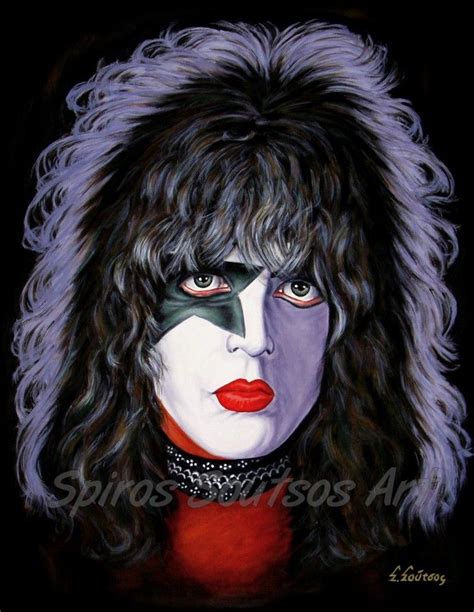 Paul Stanley Kiss Painting Portrait Canvas Print For Sale Poster