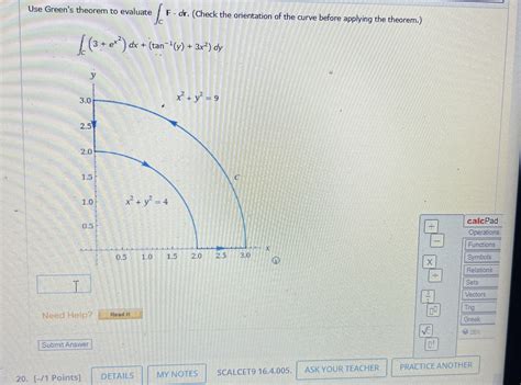 Use Green S Theorem To Evaluate C F Dr Check Chegg