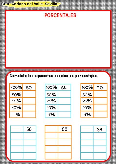 Porcentajes Ejercicios