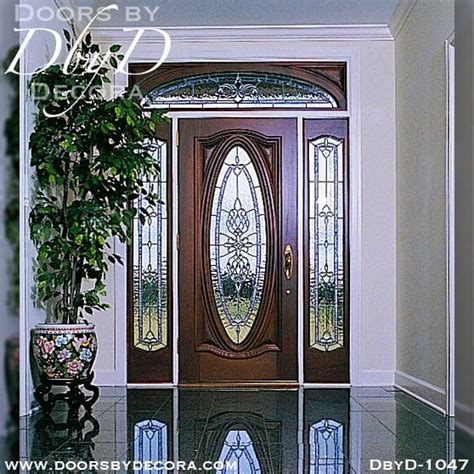 Oval Glass Front Door With Sidelights Glass Designs