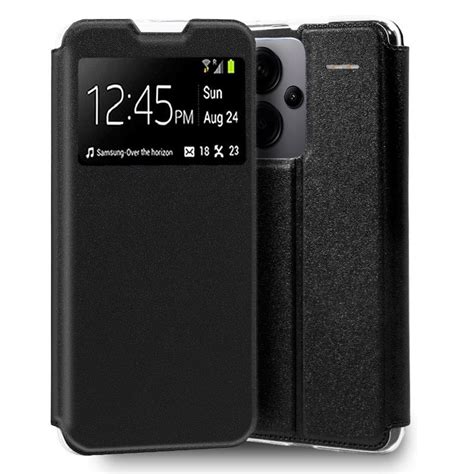 Cool Funda Flip Cover Tipo Libro Liso Negro Para Xiaomi Redmi Note 13