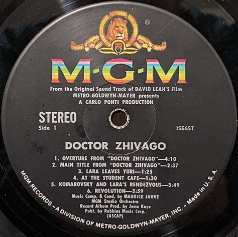 Maurice Jarre Doctor Zhivago Lp Album Akerrecords Nl