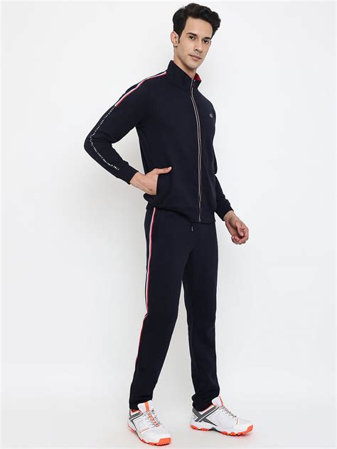 Cantabil Men Navy Blue Tracksuit