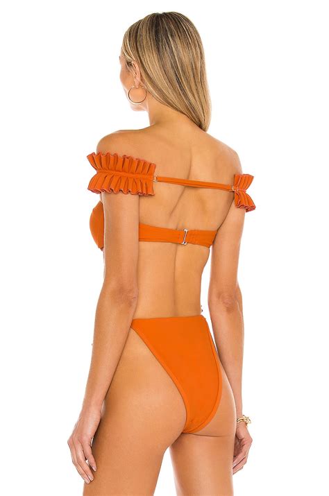 Andrea Iyamah Mulan Bikini Top In Orange Revolve