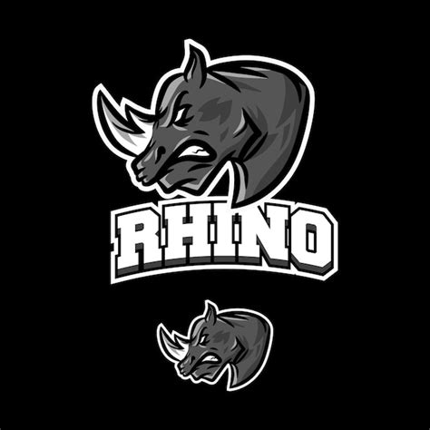 Rhinoceros Logo Mascotte Esports Gaming Vecteur Premium