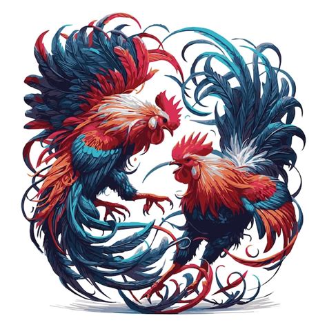 Premium Photo Illustration Of Two Roosters Fighting Generative Ai