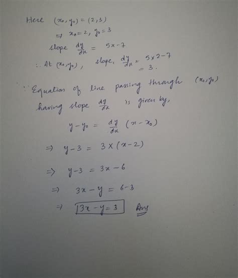 Solved Find The Equation Of The Curve That Passes Through If