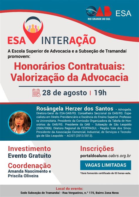 OAB RS Honorários Contratuais Valorização da Advocacia