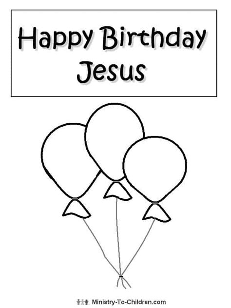 Happy Birthday Jesus Coloring Page - Ministry-To-Children