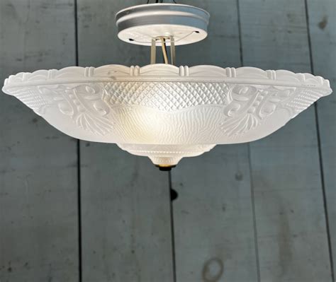 Vintage Semi Flush Ceiling Light Historic House Salvage