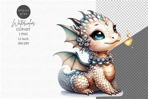 Dragon clipart, Fantasy clipart, Watercolor (3231864)