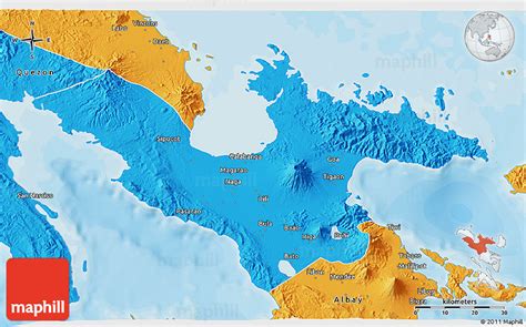 Political 3d Map Of Camarines Sur