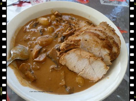 Rôti de dinde aux champignons et sa sauce au vinaigre balsamique WW L