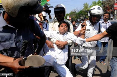 Holds A Rally Against The Vandalised The Statue Of Syama Prasad