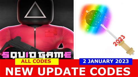 NEW UPDATE CODES Squid Game ROBLOX ALL CODES JANUARY 2 2023