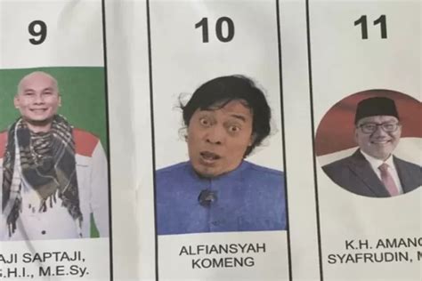 Miliki Selera Humor Foto Komeng Di Surat Suara Caleg Dpd Ri Viral