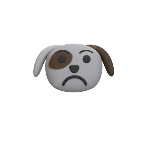 Sad Emojies 3d PNG, 3d Dog Emoji Sad Face, 3d, 3d Dog, 3d Emoji PNG ...