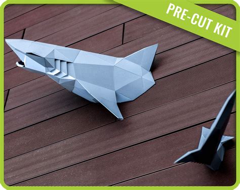 Shark PAPERCRAFT KIT Papercraft Shark Paper Model Shark DIY Papercraft ...