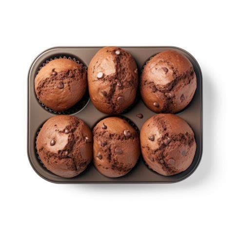 Premium Ai Image Chocolate Muffins In A Lunchbox Top View Isolated On