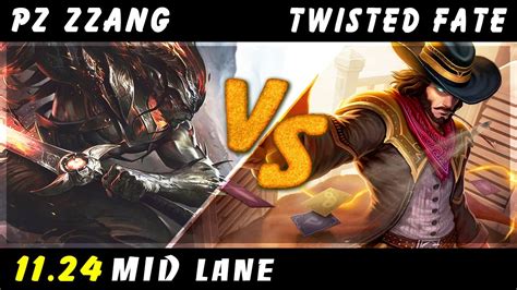 Pz Zzang Yasuo Vs Twisted Fate Mid Patch 1124 Yasuo Gameplay Youtube